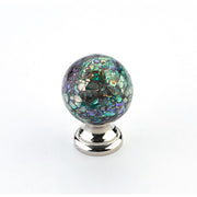 Symphony 1-1/4" Round Designer Luxury Solid Brass Mosaic Ball Cabinet Knob with Shell Inlays