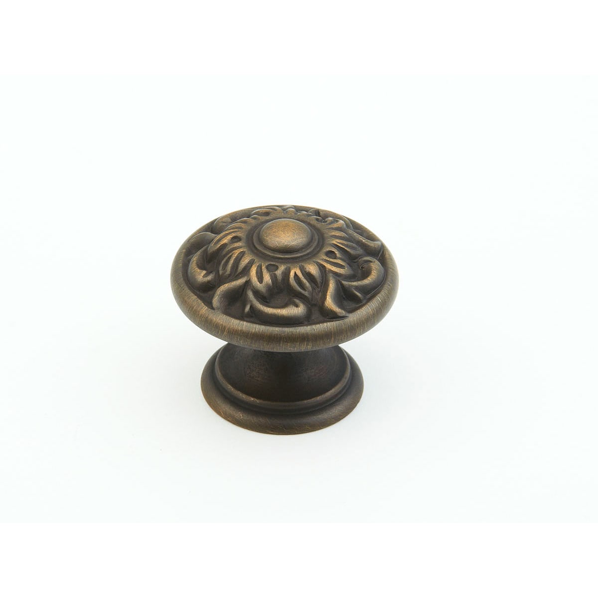Corinthian 1-3/8" Traditional Decorative Round Solid Brass Cabinet Knob