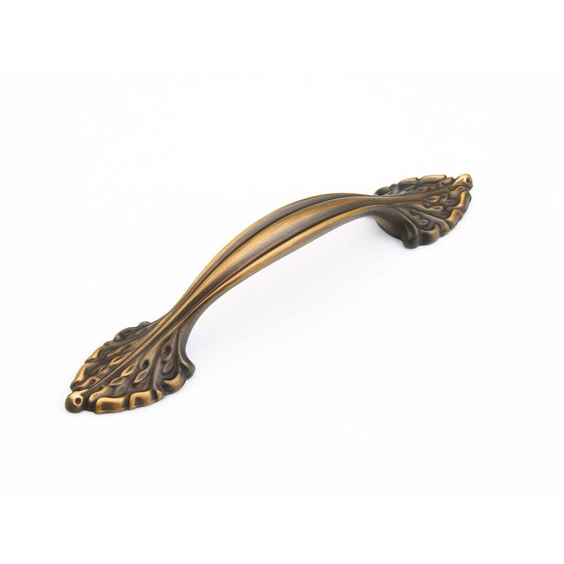Schaub and Company - 871-RB - Corinthian 3-3/4" Center to Center Traditional Antique Handle Solid Brass Cabinet Pull in Redington Brass