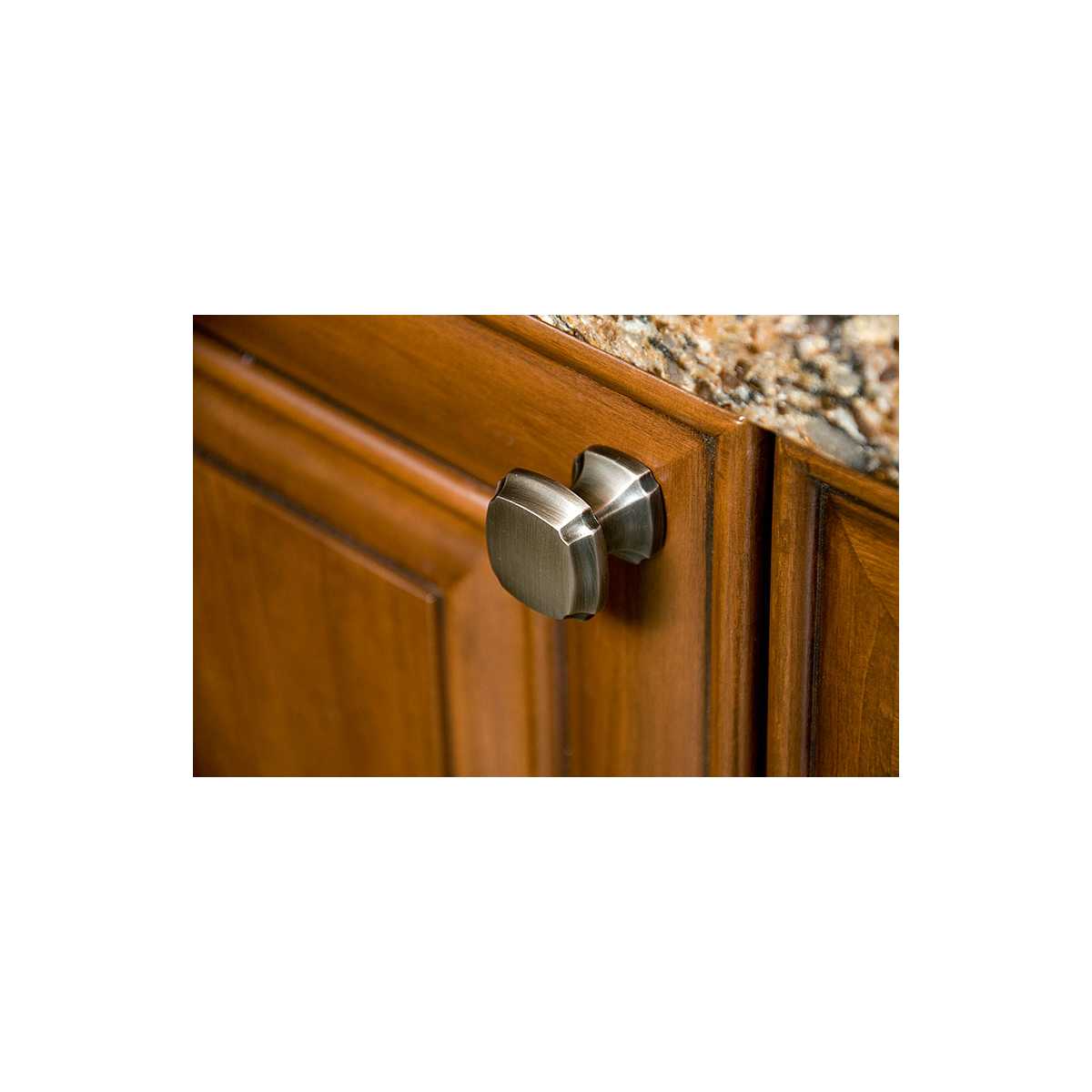 Schaub and Company - 876-15-10PACK - Empire Pack of (10) 1-3/8" Classic Faceted Mushroom Cabinet Knobs / Drawer Knobs in Satin Nickel
