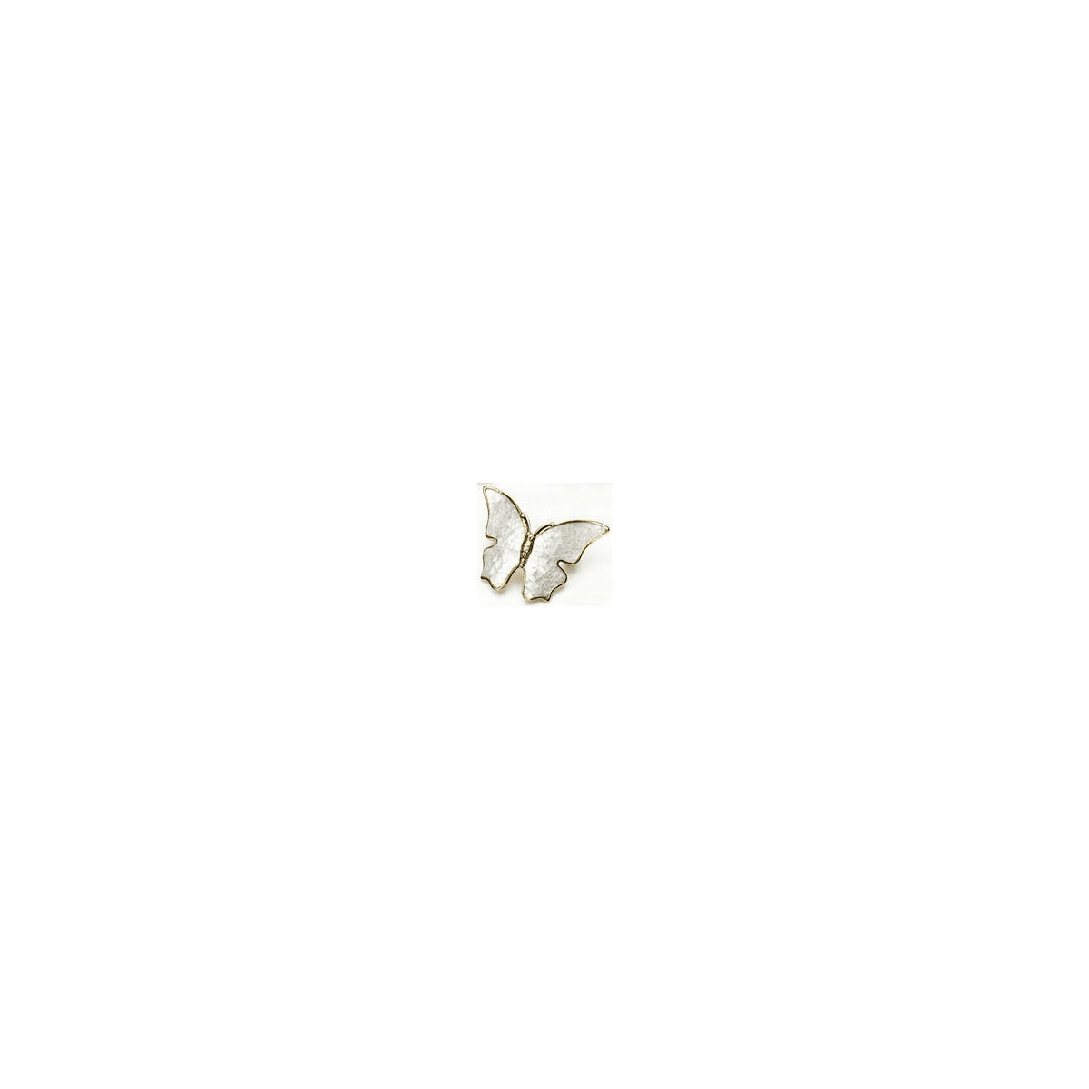 Nature 1-1/2" Center to Center Designer Butterfly Solid Brass Cabinet Pull Drawer Pull with Mother of Pearl Inlay