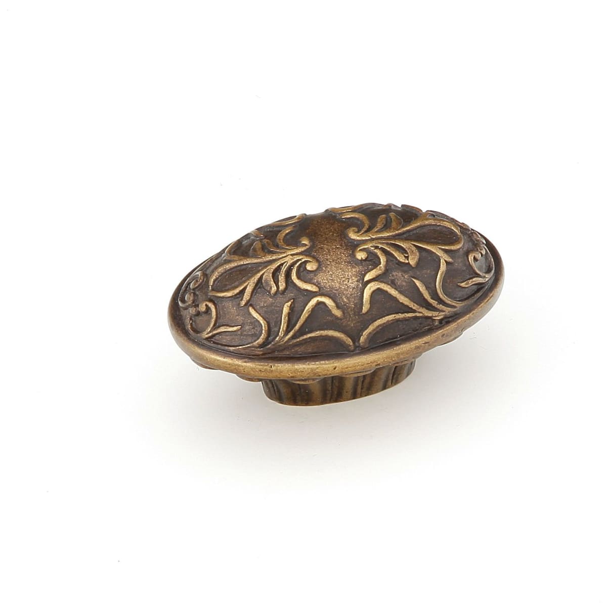 Cantata 1-1/4" Solid Brass Oval Ornate Venetian Cabinet Knob from Symphony Elegance