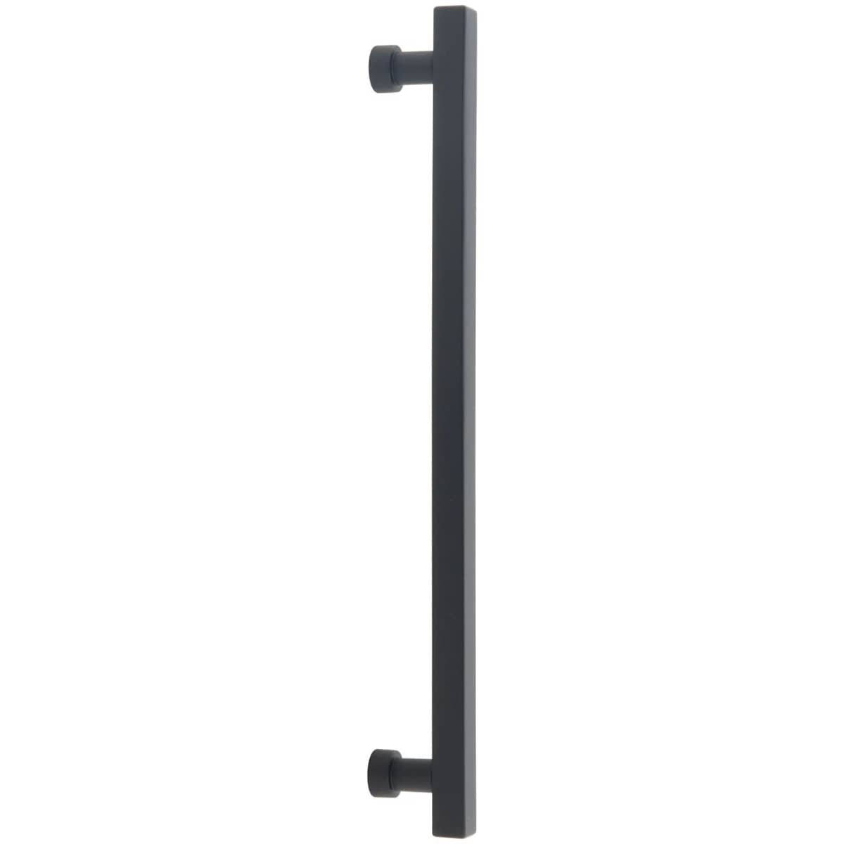 Schaub and Company - BTB211118-MB - NOHO 12 Inch Center to Center Luxury Solid Brass Back to Back Square Bar Door Pulls in Matte Black