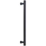 Schaub and Company - BTB211118-MB - NOHO 12 Inch Center to Center Luxury Solid Brass Back to Back Square Bar Door Pulls in Matte Black