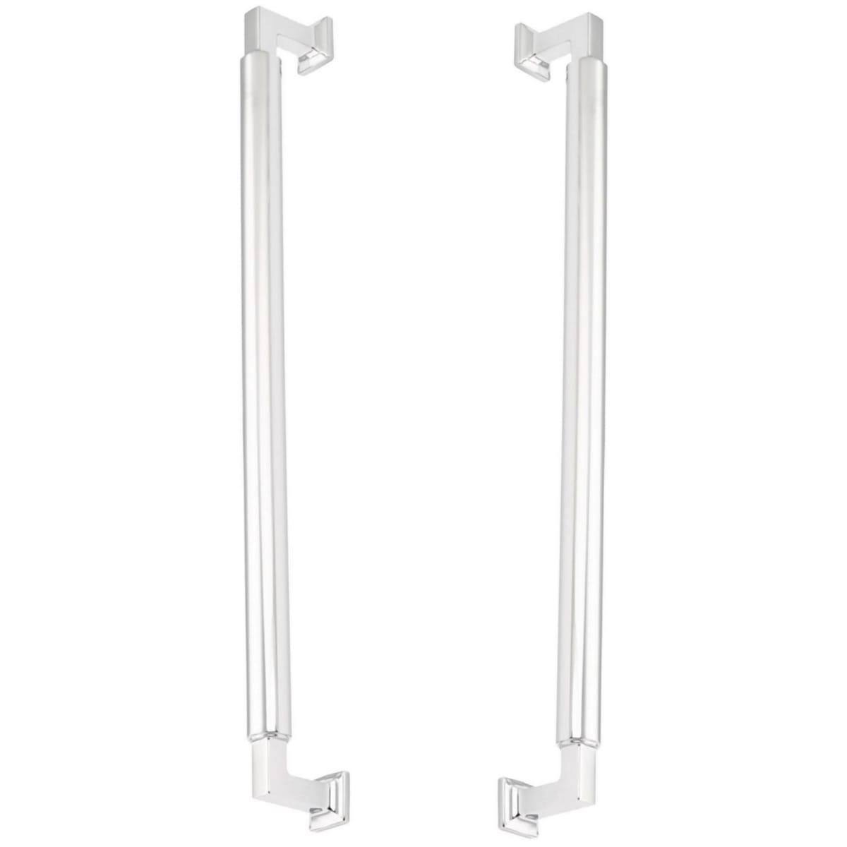 Schaub and Company - BTB479-26 - Haniburton 15" Center to Center Solid Brass Back to Back Door Pulls / Side By Side Cabinet Handles in Polished Chrome