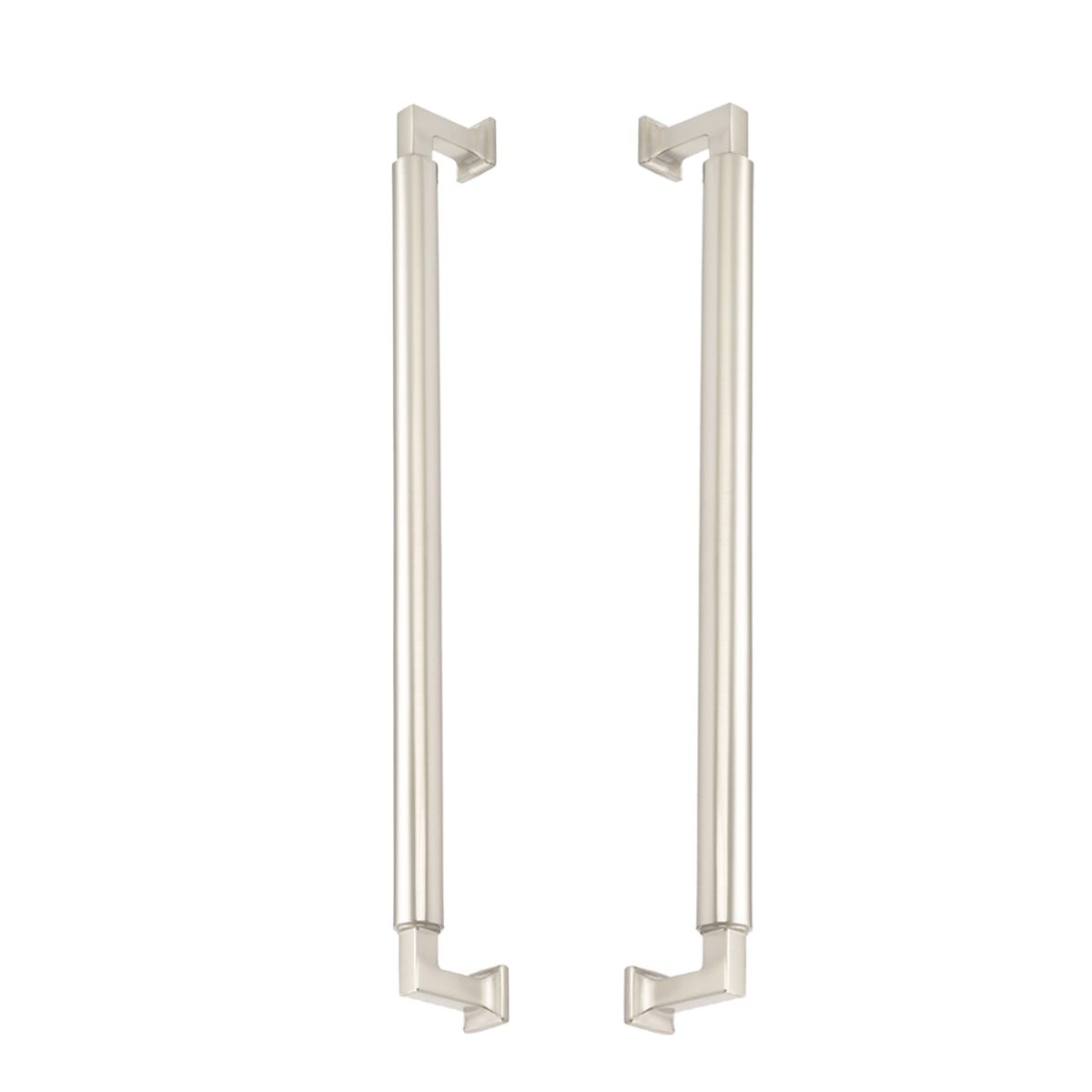 Haniburton 18" Center to Center Solid Brass Barrel Style Back to Back Door Pull  / Side by Side Cabinet Handle Set
