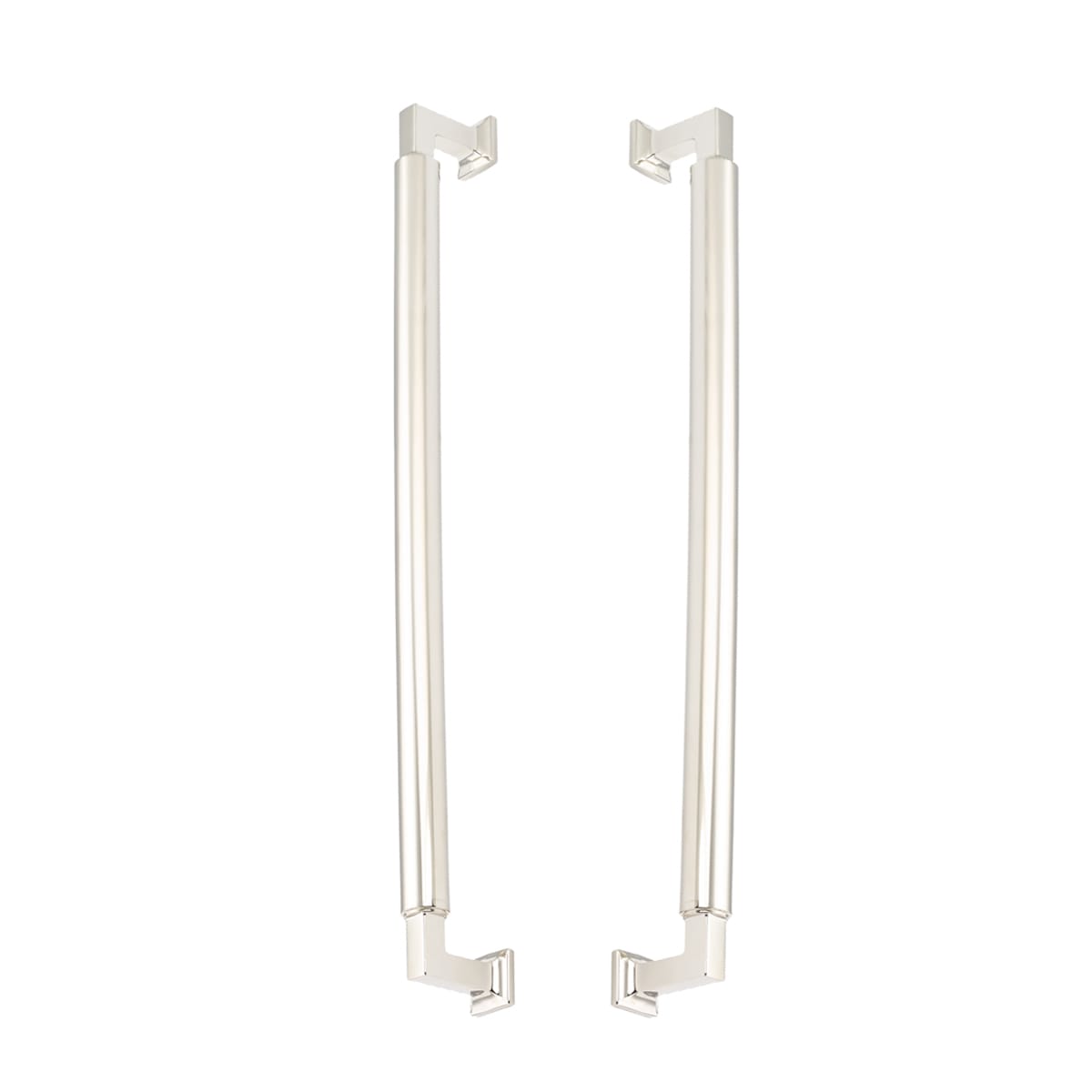 Haniburton 18" Center to Center Solid Brass Barrel Style Back to Back Door Pull  / Side by Side Cabinet Handle Set