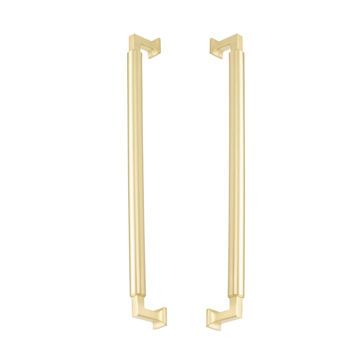 Haniburton 18" Center to Center Solid Brass Barrel Style Back to Back Door Pull  / Side by Side Cabinet Handle Set