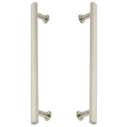 Schaub and Company - BTB557-BN - Heathrow 12" Center to Center Solid Brass Back to Back Door Pulls / Side By Side Cabinet Handles in Brushed Nickel