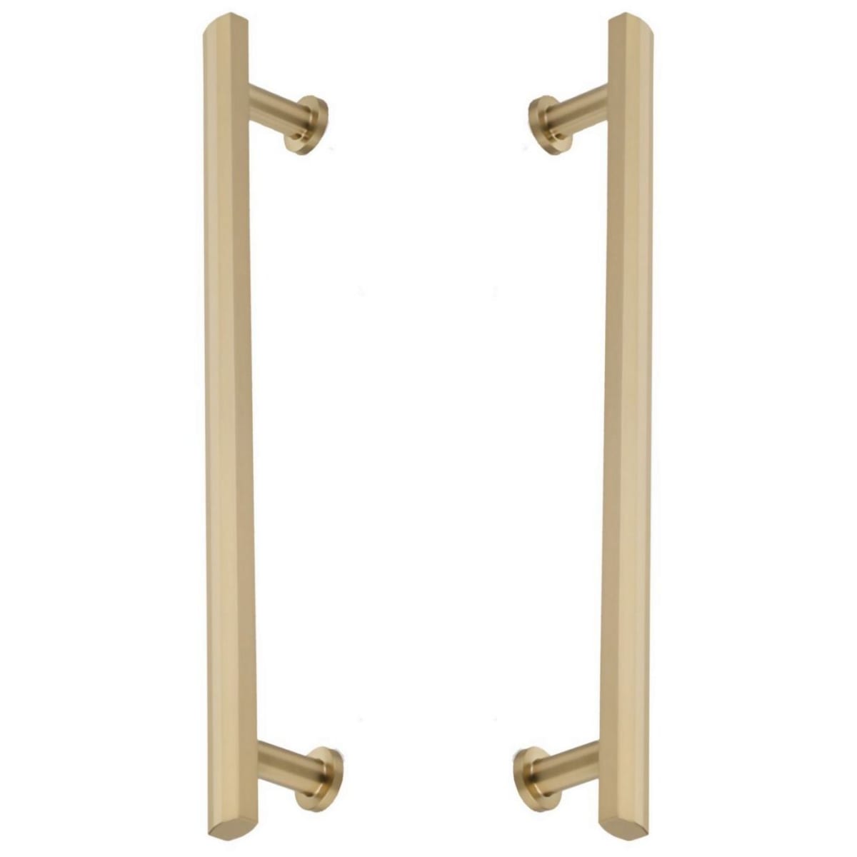 Heathrow 12" Center to Center Solid Brass Back to Back Door Pulls / Side By Side Cabinet Handles
