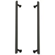 Schaub and Company - BTB558-MB - Heathrow 18" Center to Center Solid Brass Back to Back Door Pulls / Side by Side Cabinet Handles in Matte Black