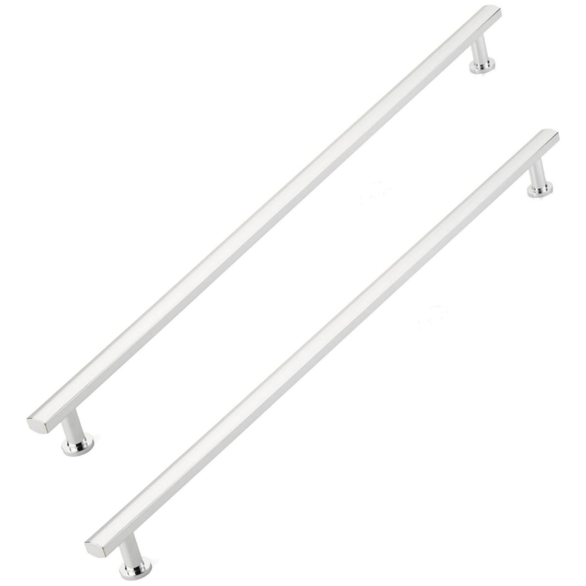 Heathrow 24" Center to Center Solid Brass Back to Back Door Pulls / Side by Side Cabinet Handles