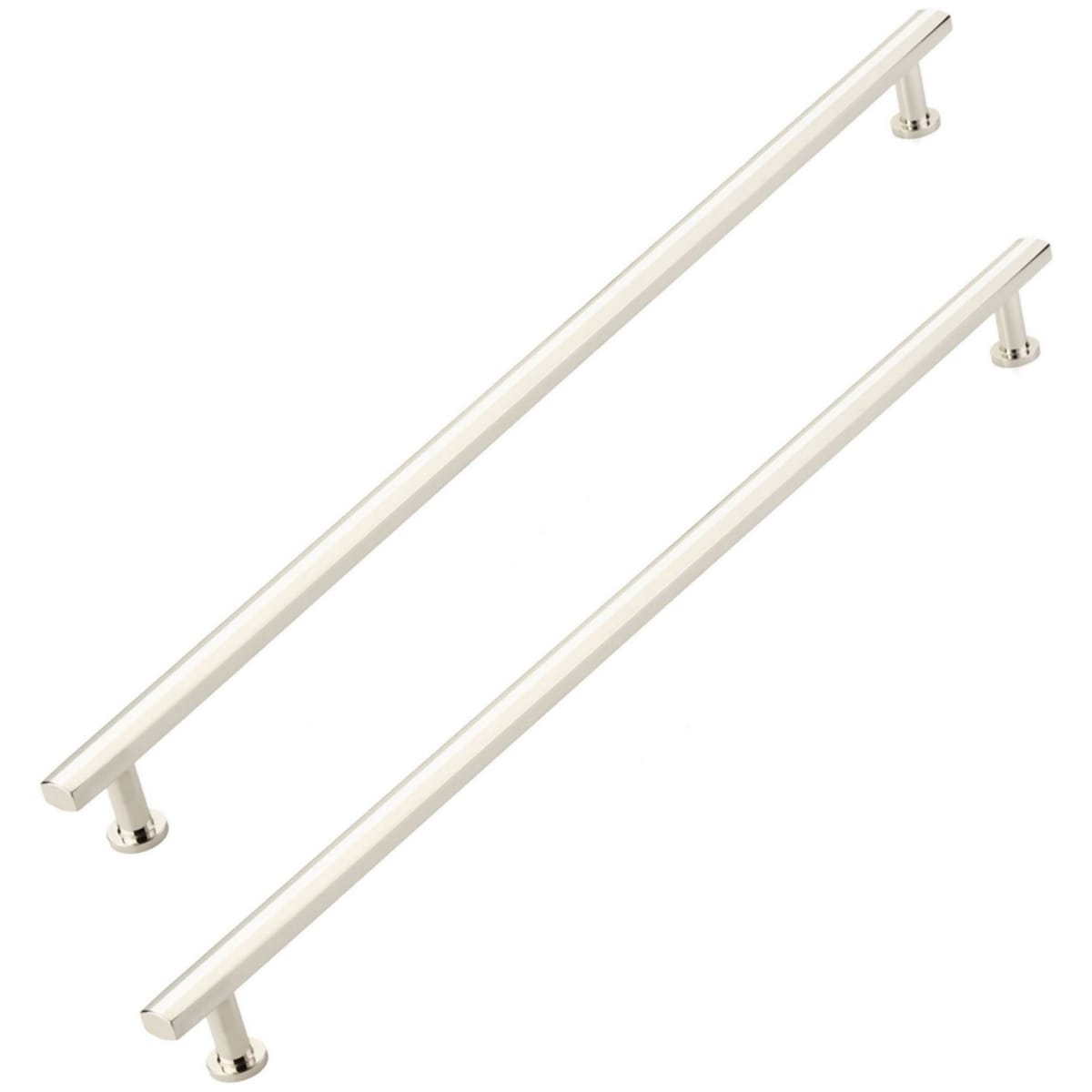 Heathrow 24" Center to Center Solid Brass Back to Back Door Pulls / Side by Side Cabinet Handles