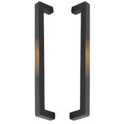 Schaub and Company - BTB788-12A-AZ - Vinci 12" Center to Center Solid Bronze Square Back to Back Door Pulls / Side By Side Appliance Handles in Antique Bronze