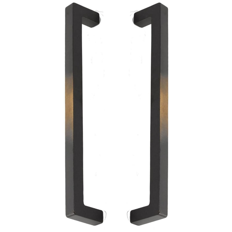 Schaub and Company - BTB788-12A-AZ - Vinci 12" Center to Center Solid Bronze Square Back to Back Door Pulls / Side By Side Appliance Handles in Antique Bronze