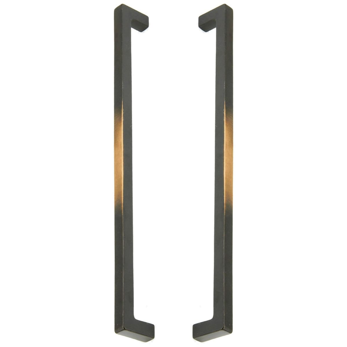 Vinci 18" Center to Center Solid Bronze Square Back to Back Door Pulls / Side by Side Appliance Handles