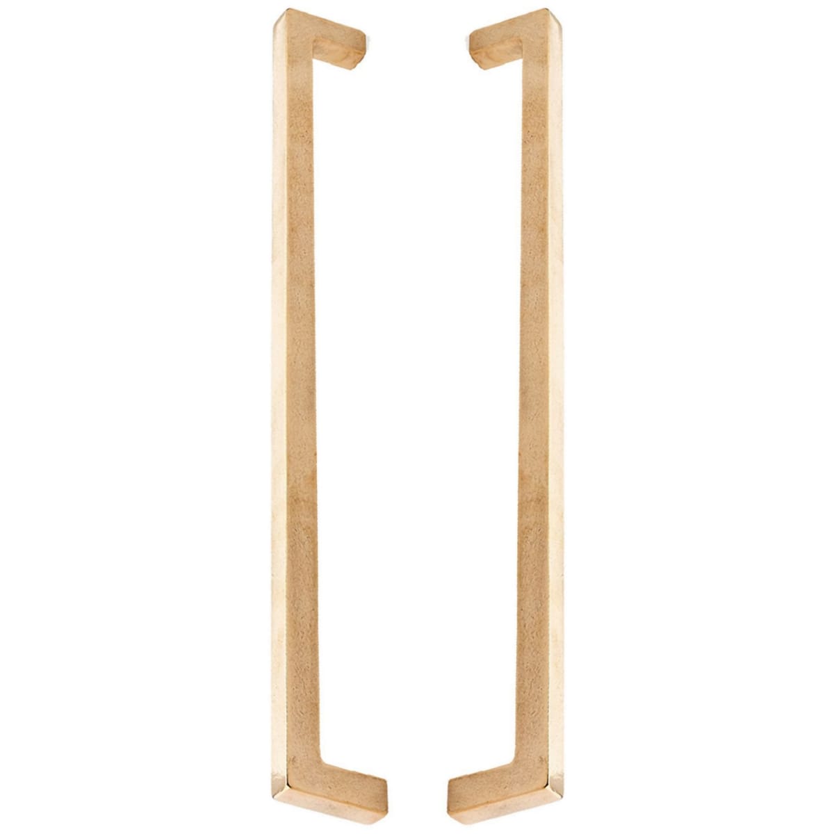 Schaub and Company - BTB788-18A-NB - Vinci 18" Center to Center Solid Bronze Square Back to Back Door Pulls / Side by Side Appliance Handles in Natural Bronze