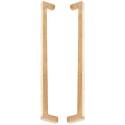 Schaub and Company - BTB788-18A-NB - Vinci 18" Center to Center Solid Bronze Square Back to Back Door Pulls / Side by Side Appliance Handles in Natural Bronze
