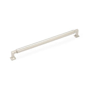 Schaub and Company - CS483-15 - Haniburton 18" Center to Center Cylinder Style Solid Brass Concealed Screw Appliance Handle / Appliance Pull in Satin Nickel