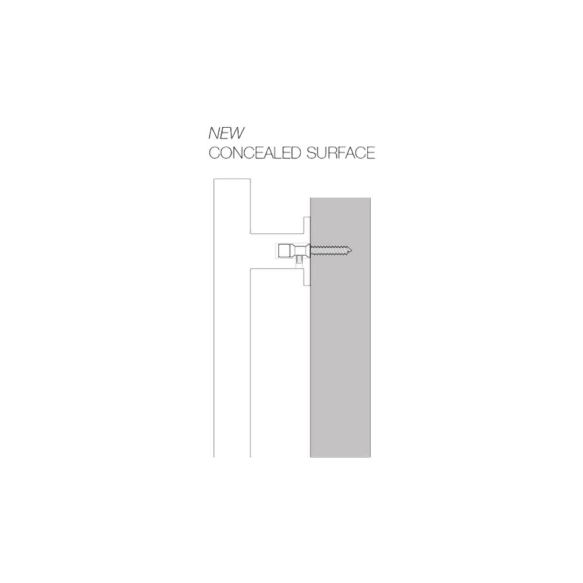 Schaub and Company - CS788-12A-PWB - Vinci 12" Center to Center Solid Bronze Concealed Screw Square Appliance Handle / Pull in Polished White Bronze