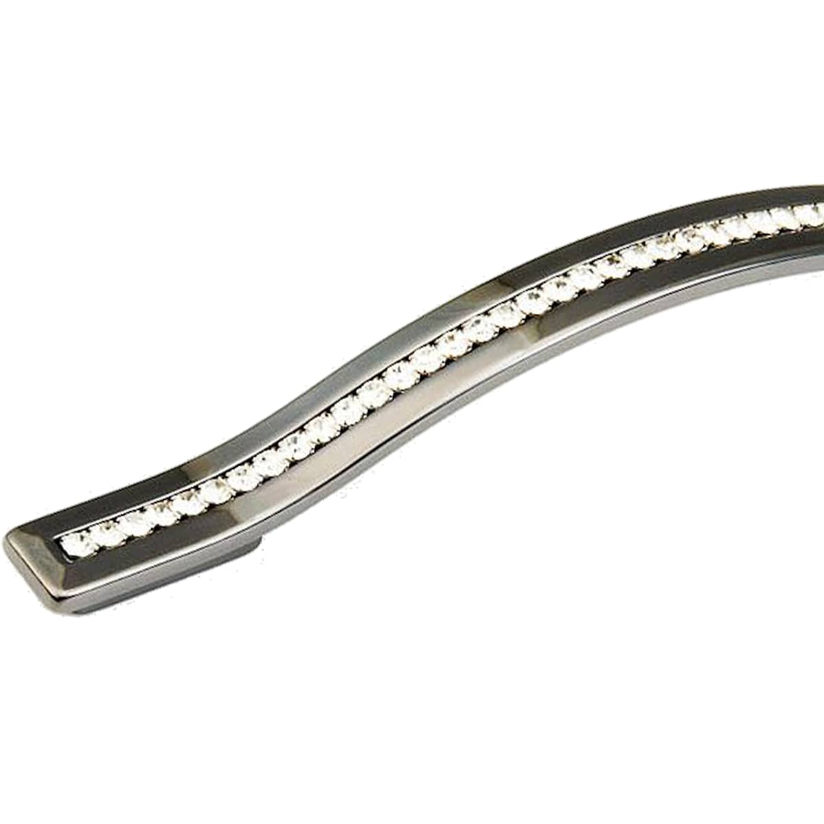 Schaub and Company - 303-SSB - Skyevale 12-5/8" Center to Center Luxury Designer Appliance Handle Pull with Crystal Accents - Made in Italy in Signature Satin Brass