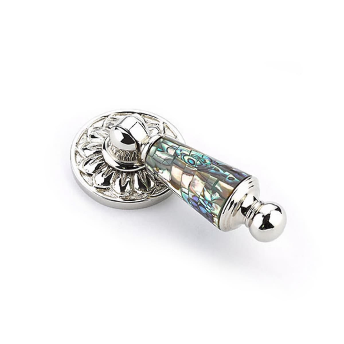 Symphony Designer Luxury 1-1/2" W Pendant Solid Brass Cabinet Drop Pull Knob with Shell Inlay