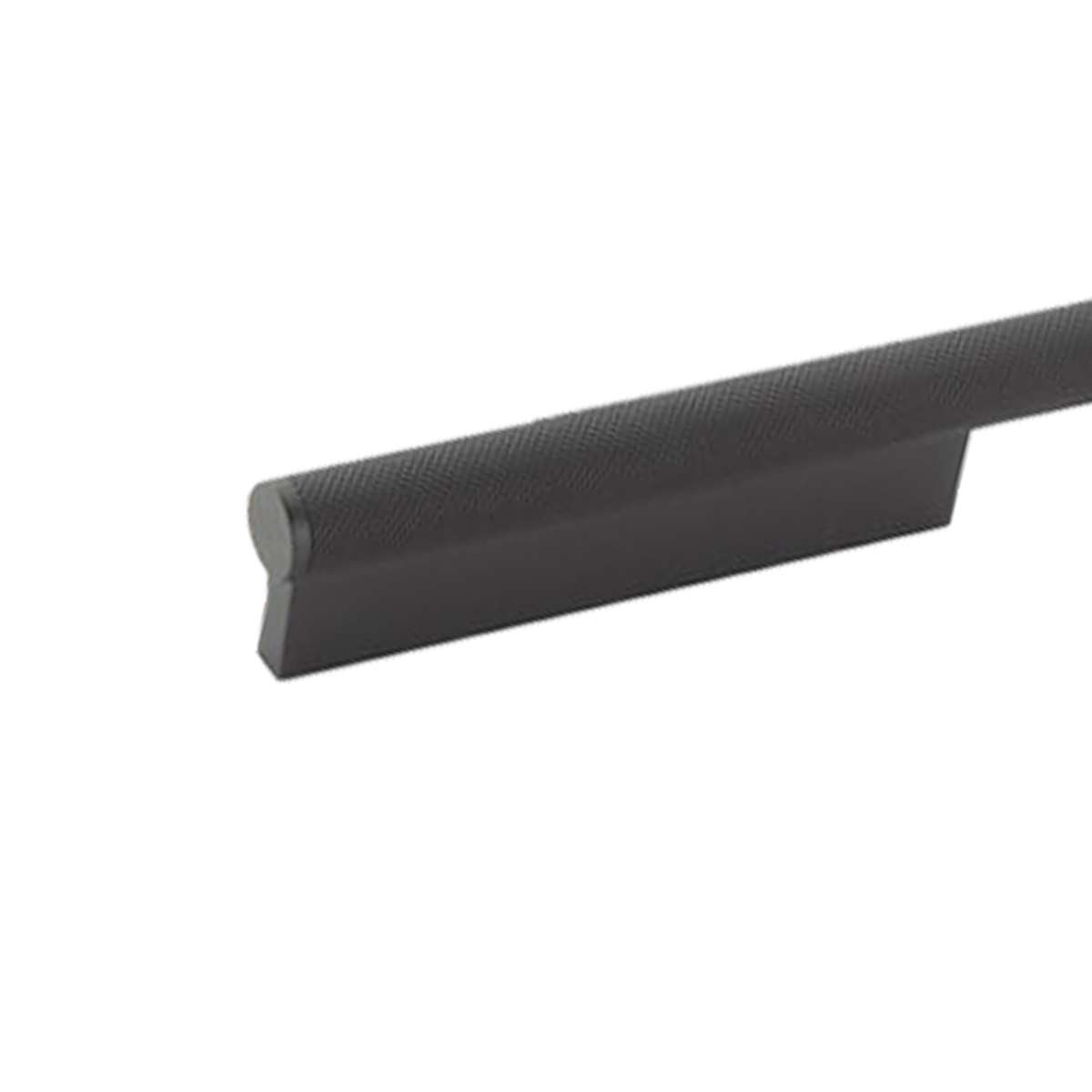 Schaub and Company - 1202-MB - MODO Euro Modern 6" Center to Center Cabinet Pull with Knurled Metal Handle - Made in Brazil in Matte Black