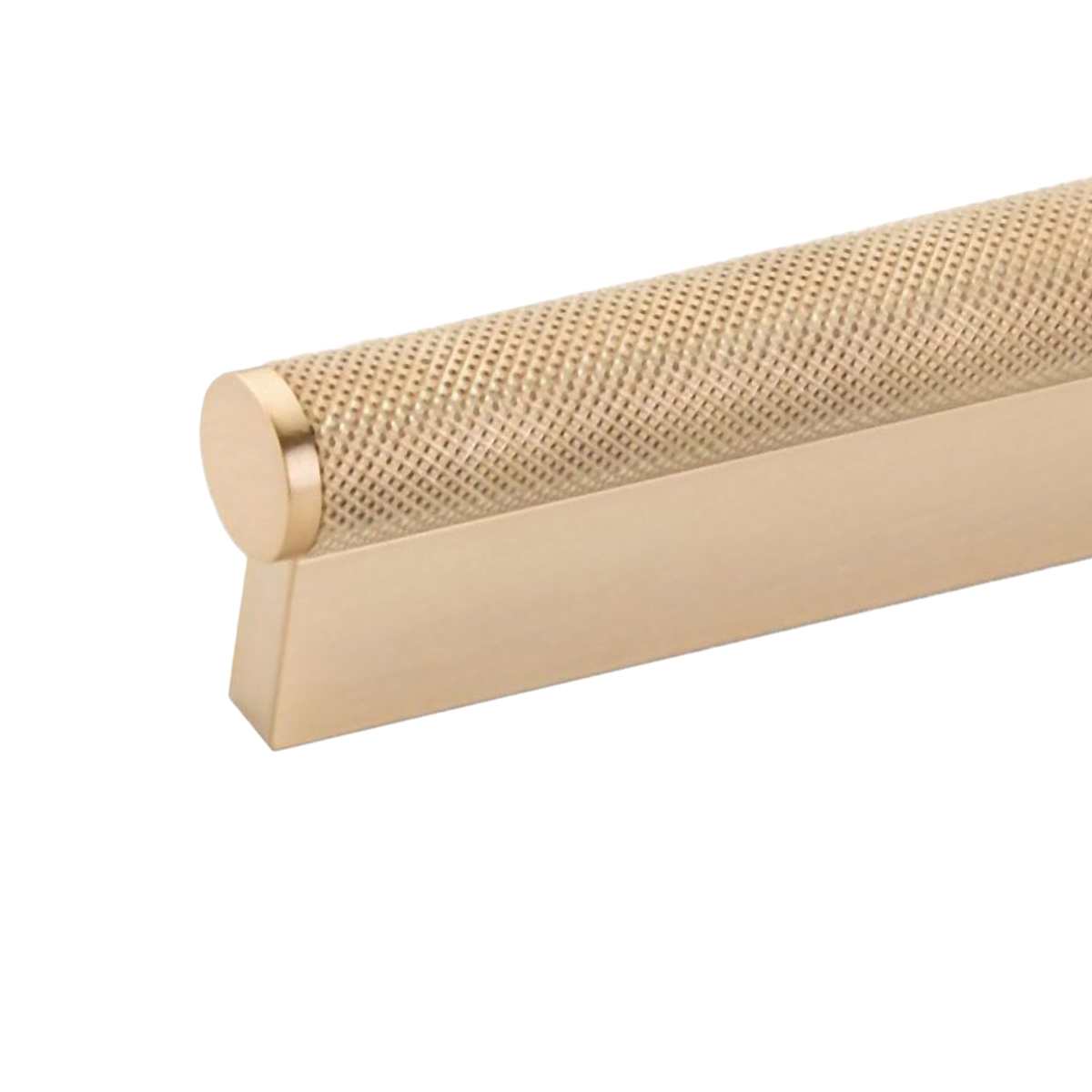 Schaub and Company - 1201-PRG - MODO 4" Center to Center Euro Modern Diamond Knurled Solid Bar Pinch Cabinet Handle / Drawer Pull in Polished Rose Gold