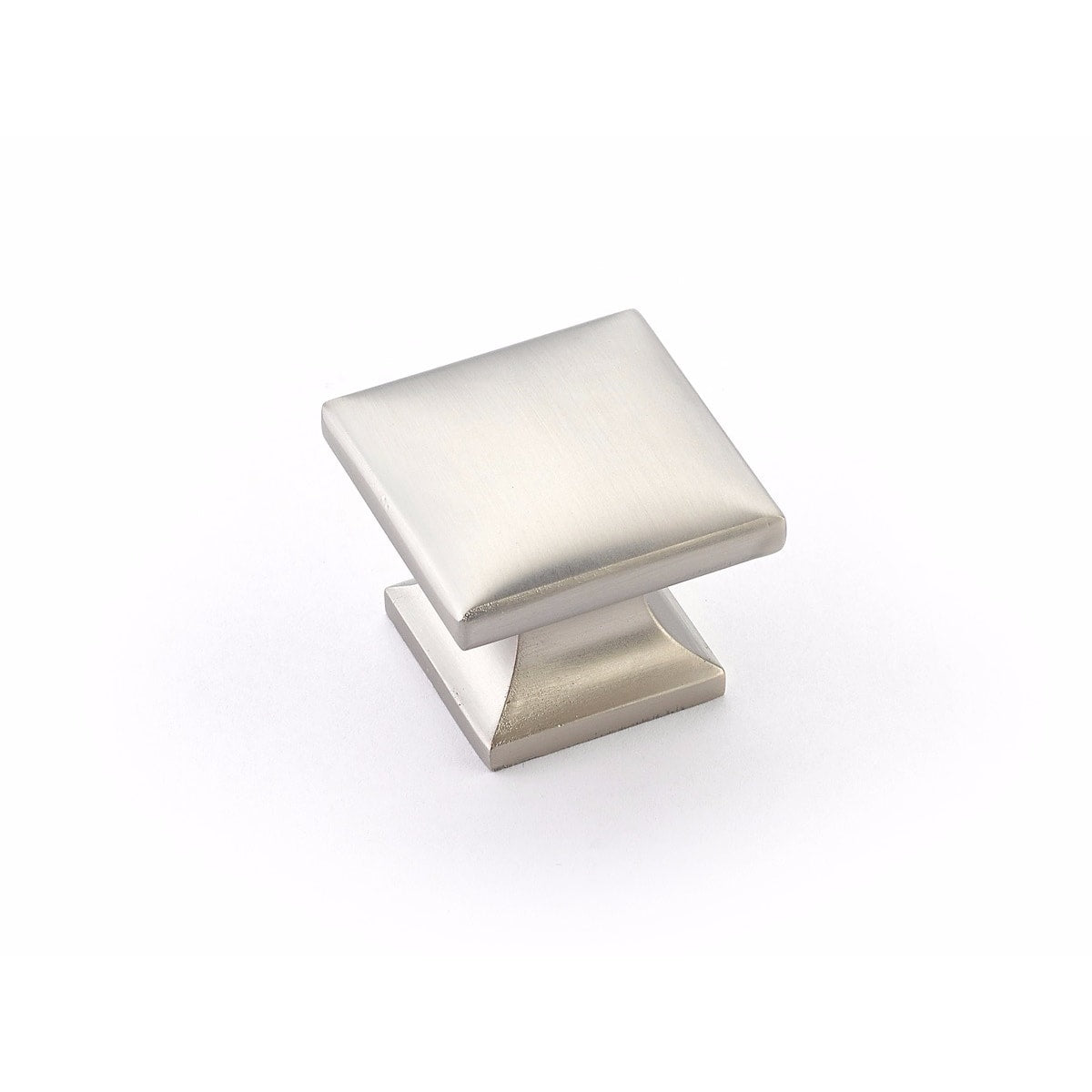 Schaub and Company - 219-15 - Northport 1-3/8" Contemporary Square Cabinet Knob with Faceted X Surface in Satin Nickel