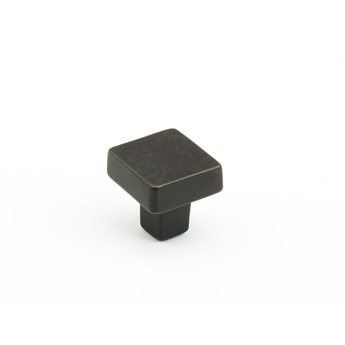 Vinci 1-1/4" Luxury Modern Rustic Block Square Cast Bronze Cabinet Knob - Made in Italy
