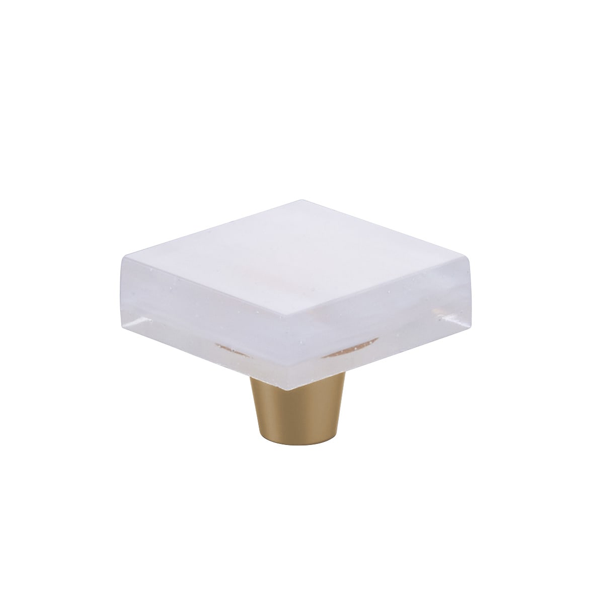 Fused Glass 1-1/2" Flat Square Modern Cabinet Knob / Drawer Knob - Made in USA