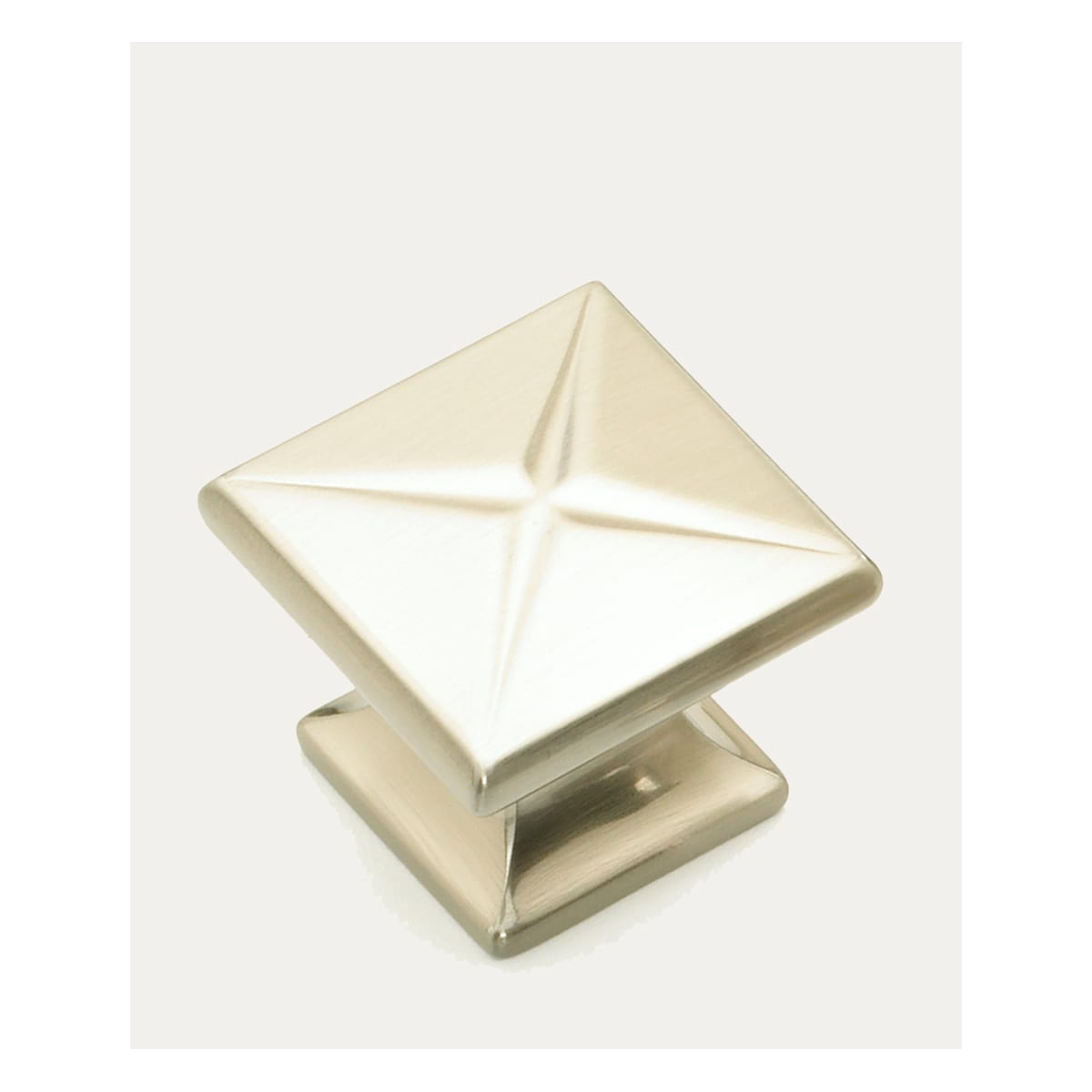 Northport 1-3/8" Contemporary Square Cabinet Knob with "X" Design