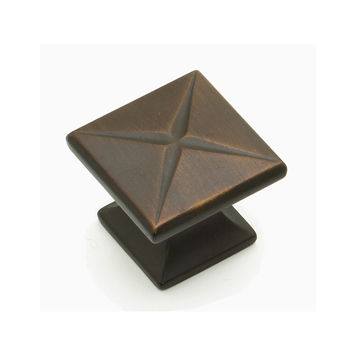 Northport 1-3/8" Contemporary Square Cabinet Knob with "X" Design