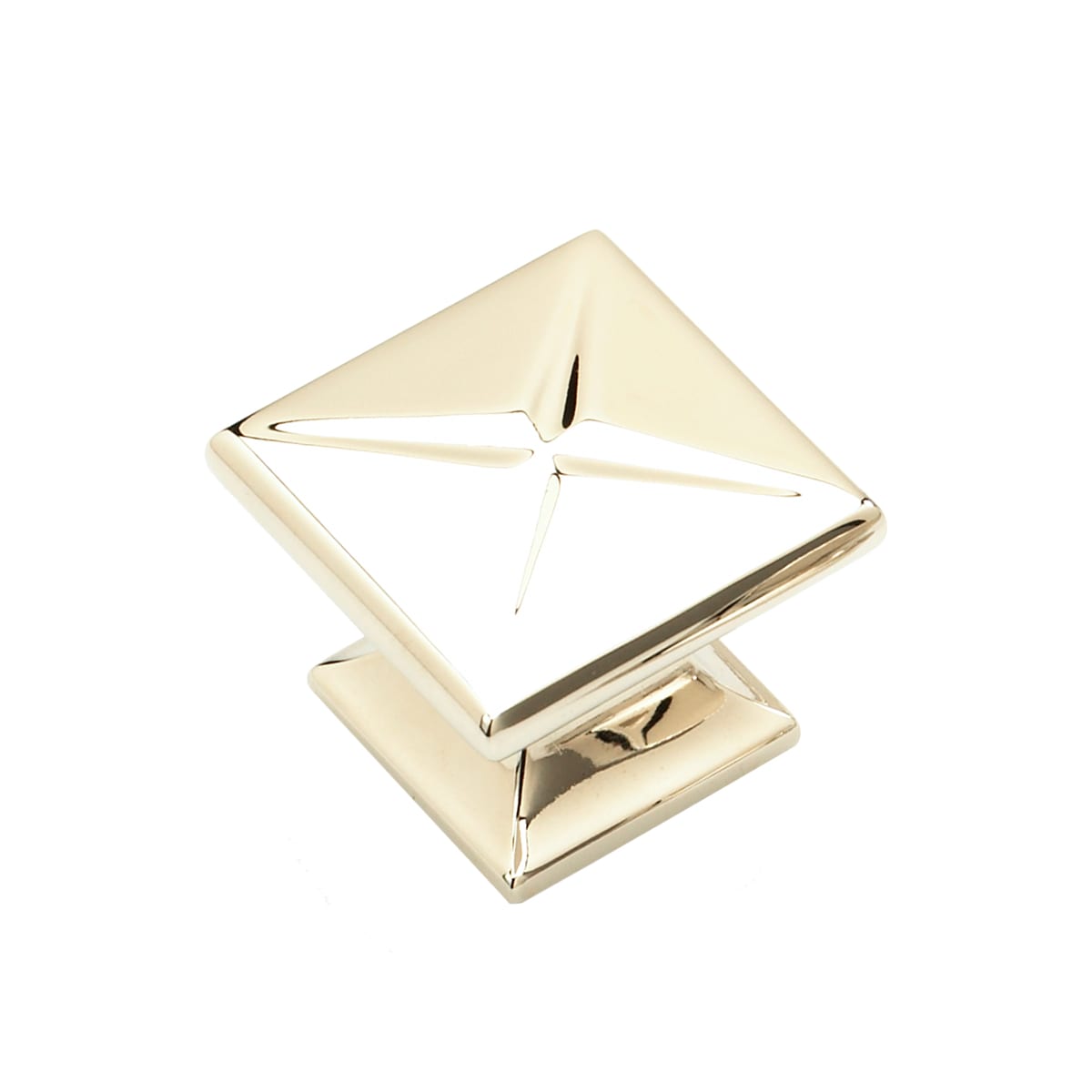 Schaub and Company - 215-PN - Northport 1-3/8" Contemporary Square Cabinet Knob with "X" Design in Polished Nickel