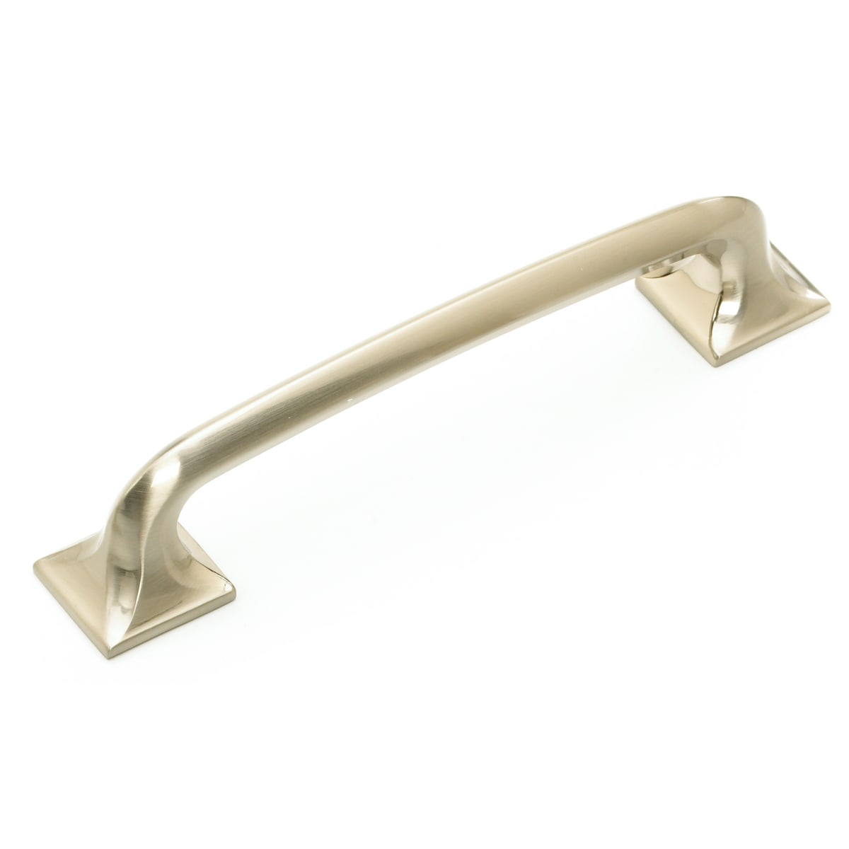 Northport 5" Center to Center Contemporary Rounded Cabinet Handle Pull with Square Footplates