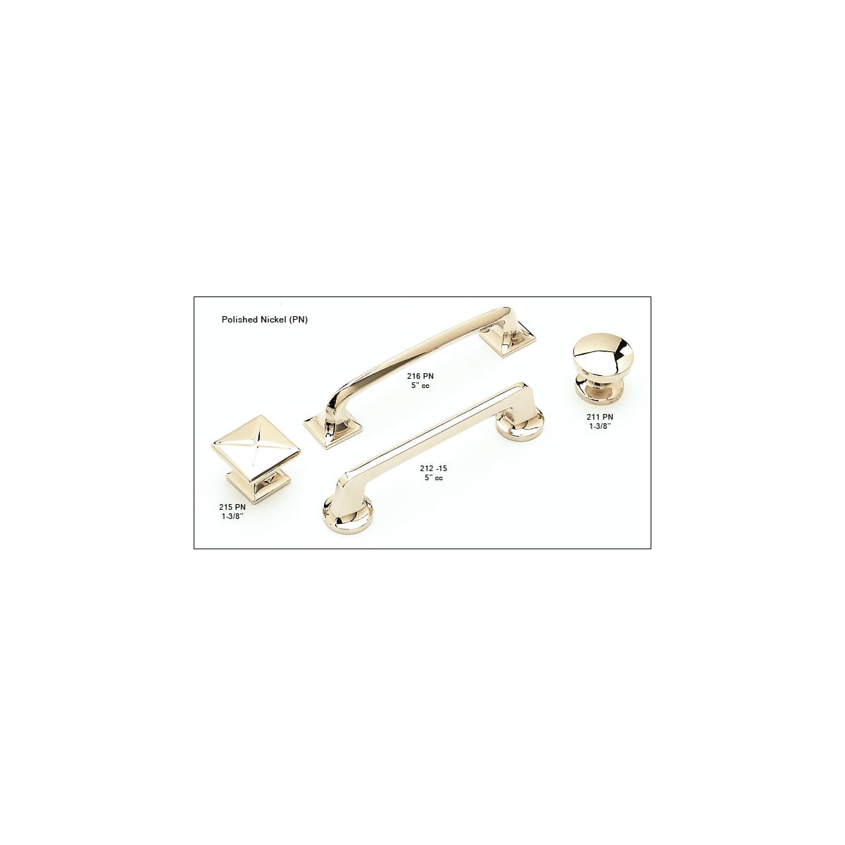 Schaub and Company - 216-ABZ - Northport 5" Center to Center Contemporary Rounded Cabinet Handle Pull with Square Footplates in Ancient Bronze