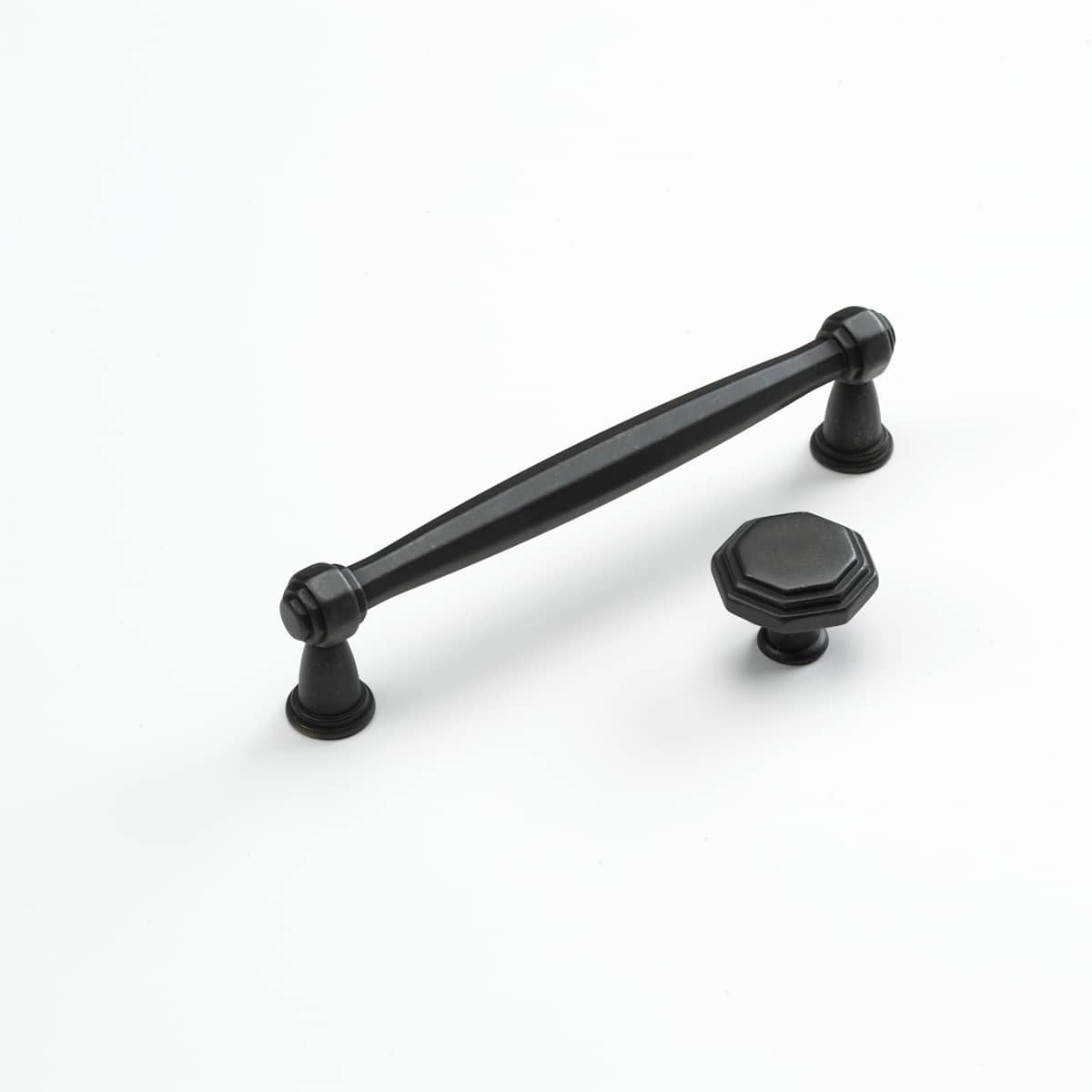 Schaub and Company - 283-FS - Firenza 1-1/8" Geometric Traditional Old World Cabinet Knob - Made in Italy in Firenza Silver