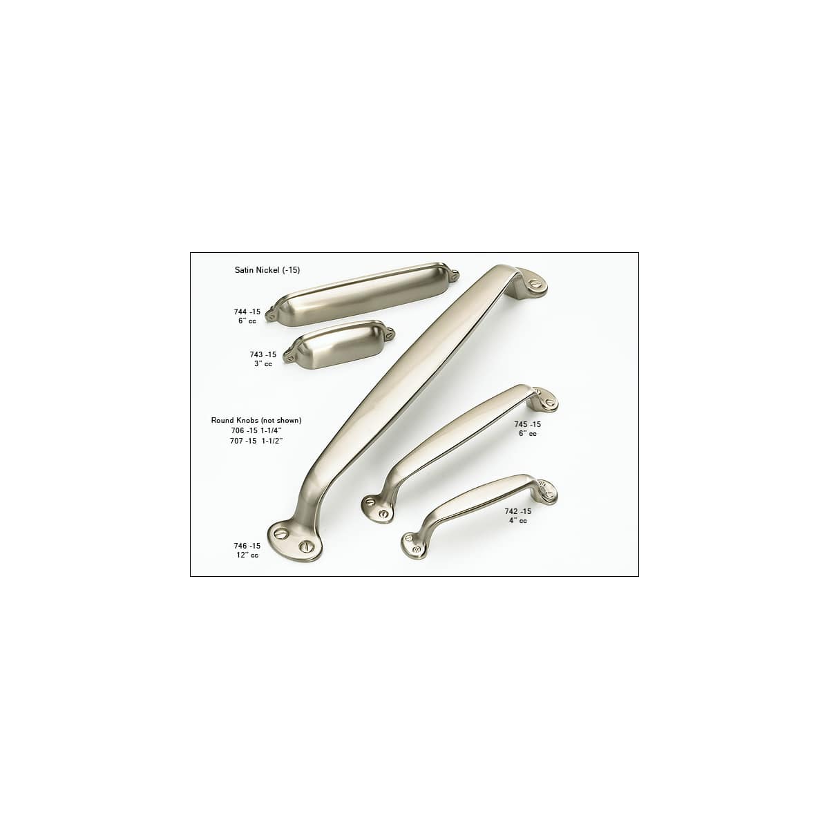 Schaub and Company - 745-PN - Country 6" Center to Center Solid Brass Traditional Handle Cabinet Pull in Polished Nickel