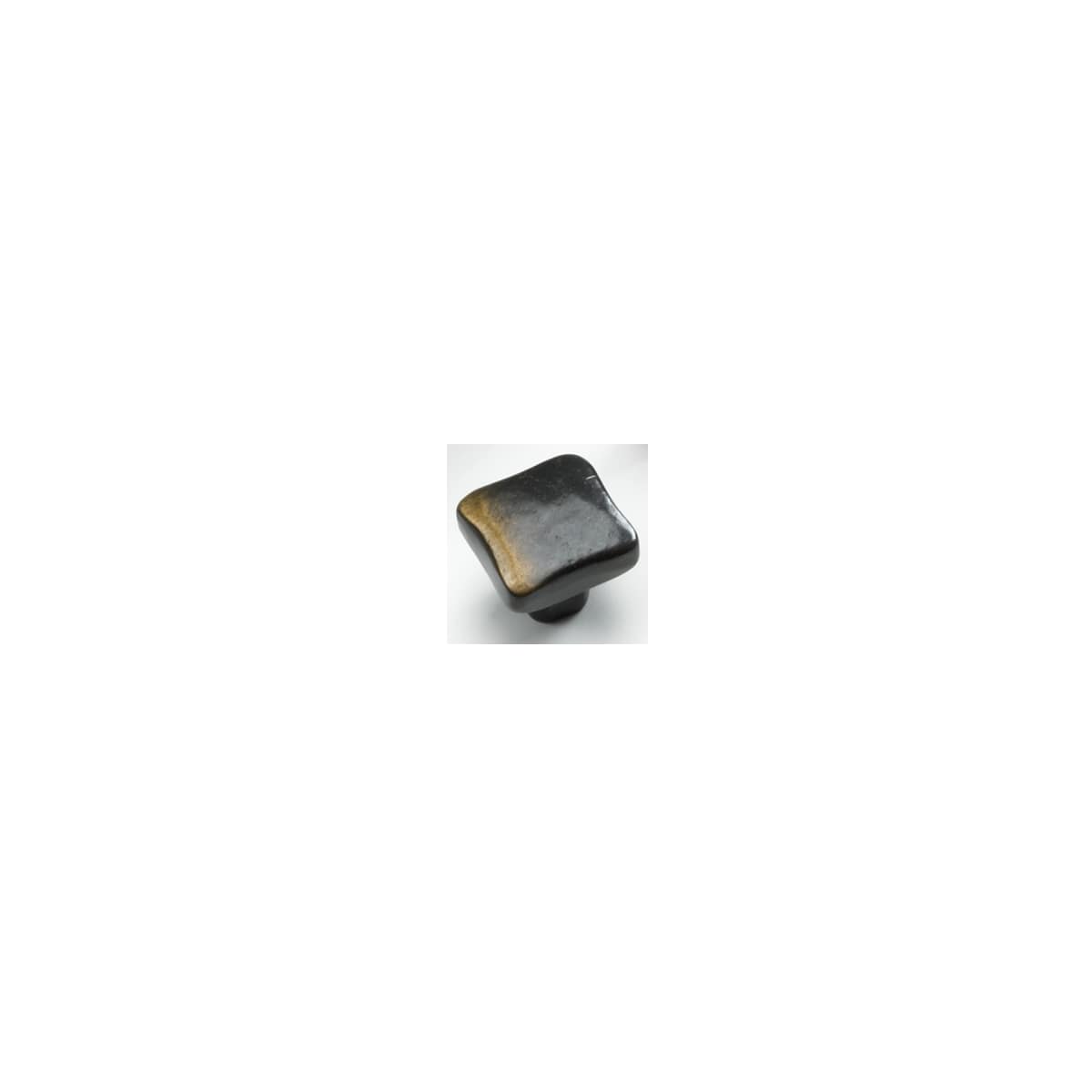 Schaub and Company - 765-BB - Vinci 1" Rustic Luxury Solid Cast Bronze Square Cabinet Knob / Drawer Knob  - Made in Italy in Black Bronze
