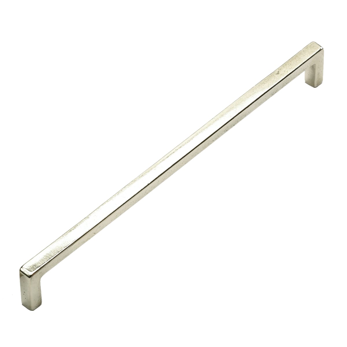 Schaub and Company - 788-12-PWB - Vinci 12" Luxury Rustic Modern Cast Bronze Large Cabinet Bar Handle / Drawer Bar Pull -  Made in Italy in Polished White Bronze