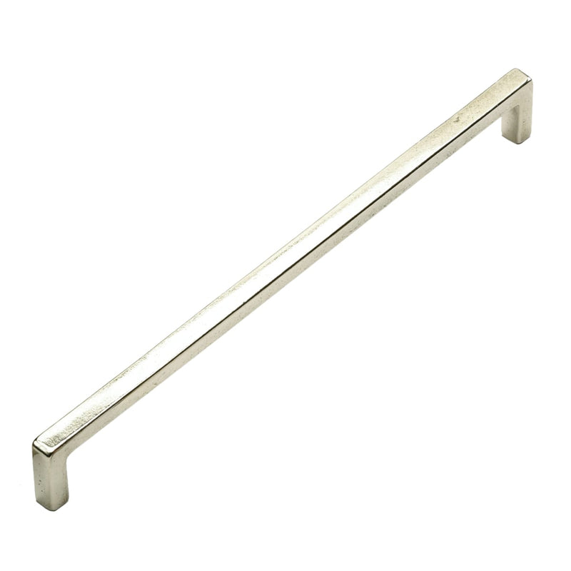 Schaub and Company - 788-12-PWB - Vinci 12" Luxury Rustic Modern Cast Bronze Large Cabinet Bar Handle / Drawer Bar Pull -  Made in Italy in Polished White Bronze