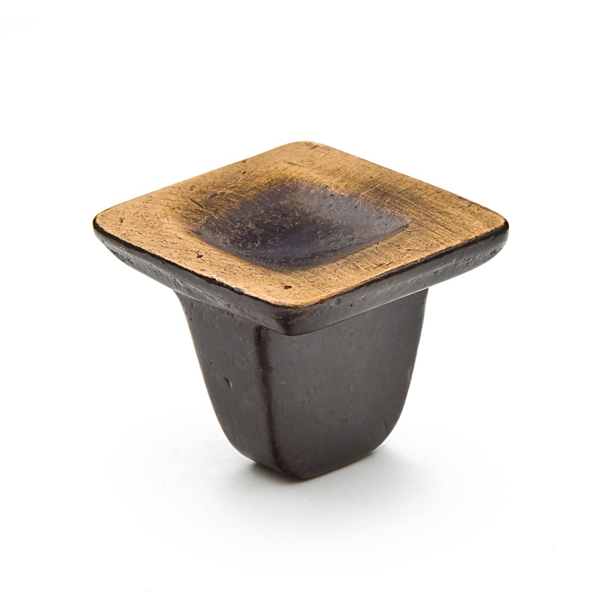 Schaub and Company - 810-AZ - Vinci 1-1/4" Luxury Artisan Cast Bronze Square Cabinet Knob - Made in Italy in Antique Bronze