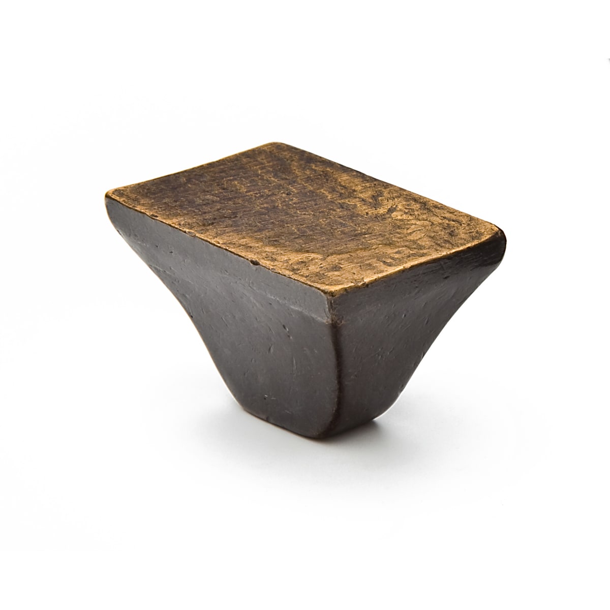 Vinci 1-1/4" Luxury Rustic Modern Cast Bronze Rectangular Cabinet Knob - Made in Italy