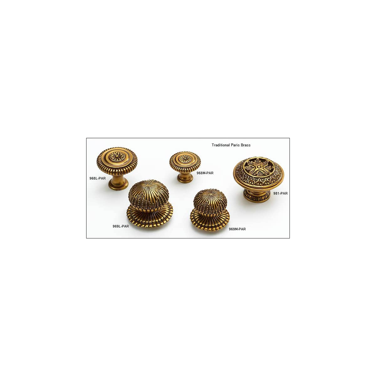 Schaub and Company - 968M-PAR - Symphony - Sonata 1-5/16" Round Solid Brass Luxury Hand Crafted Flower Cabinet Knob With Rope Edge in Paris Brass