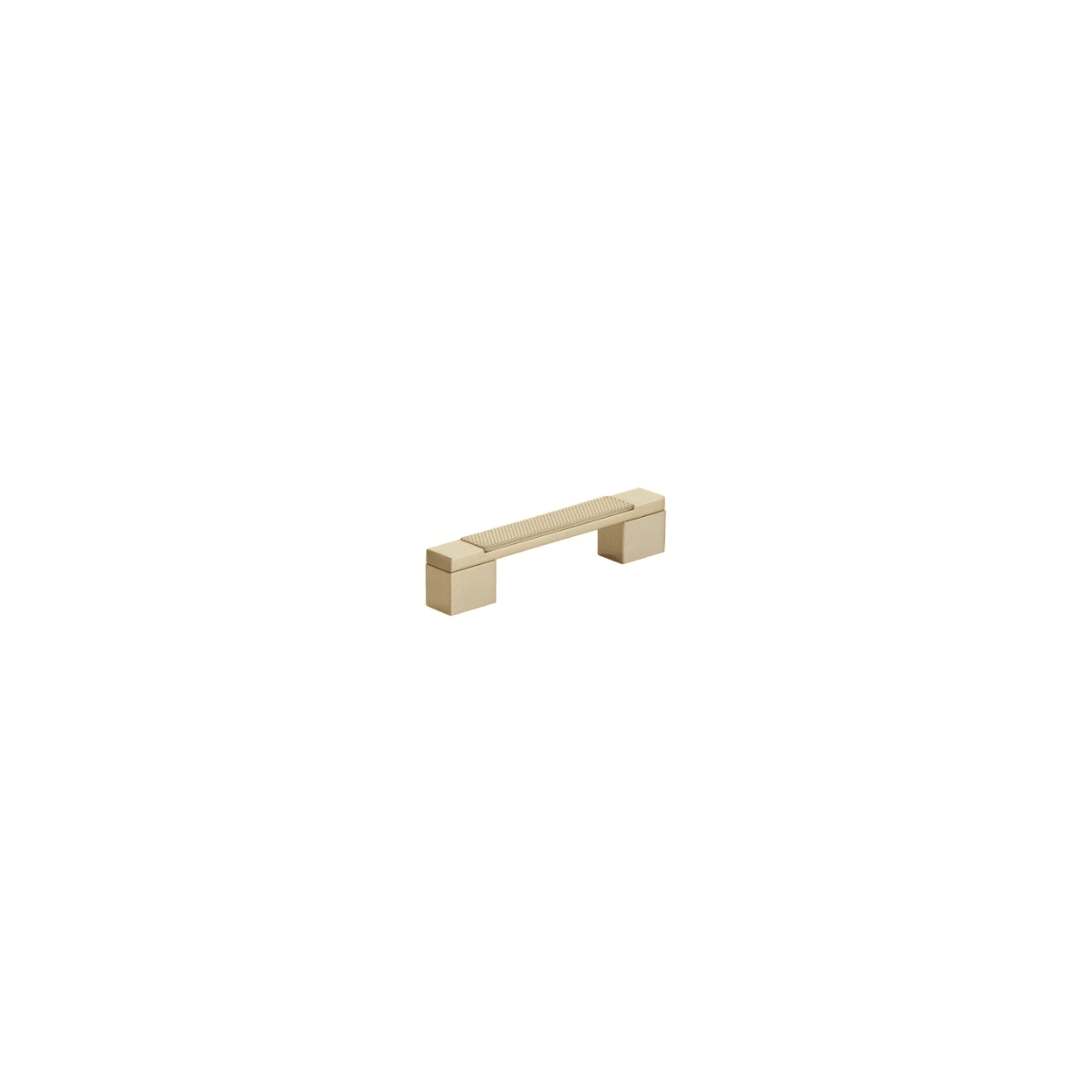 Schaub and Company - 211001-SSB - Urbano 4" Center to Center Contrast Knurled Modern Square Cabinet Handle / Drawer Pull in Signature Satin Brass