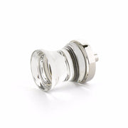 Schaub and Company - 76-PN - City Lights 1-1/8" Contemporary Hourglass Luxury Solid Brass and Concave Glass Cabinet / Drawer Knob in Polished Nickel