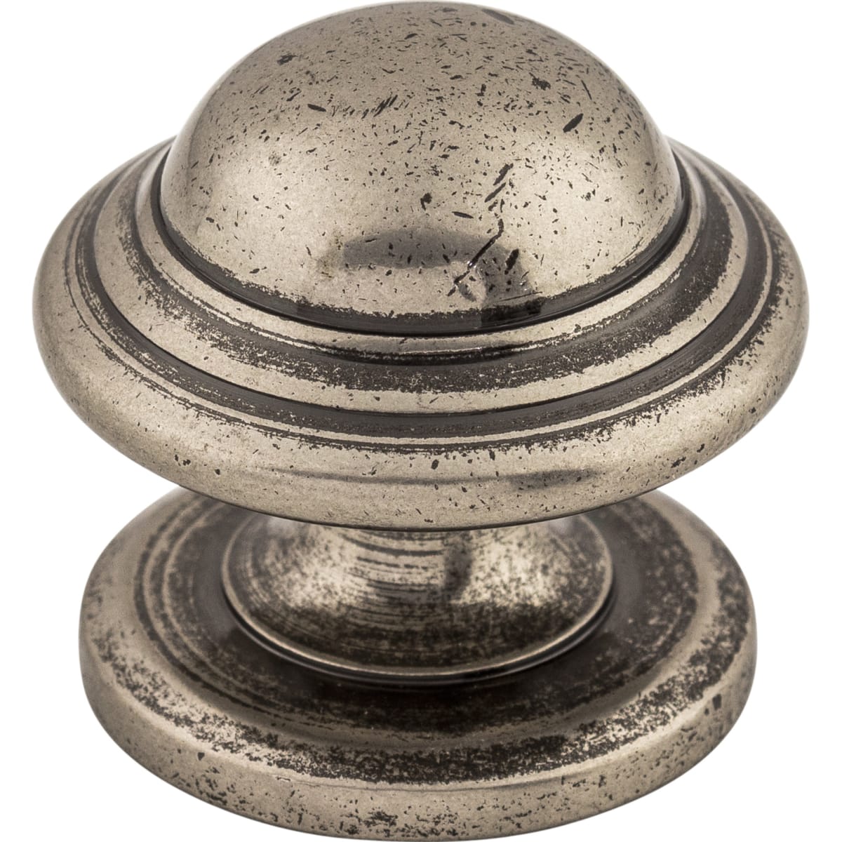 Top Knobs - M10 - Empress 1-3/8 Inch Mushroom Cabinet Knob from the Britannia Collection in Pewter Antique