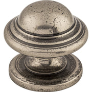 Top Knobs - M10 - Empress 1-3/8 Inch Mushroom Cabinet Knob from the Britannia Collection in Pewter Antique