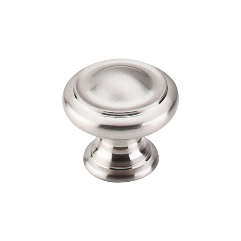 Top Knobs - M1116 - Dome 1-1/8 Inch Mushroom Cabinet Knob from the Nouveau III Collection in Brushed Satin Nickel