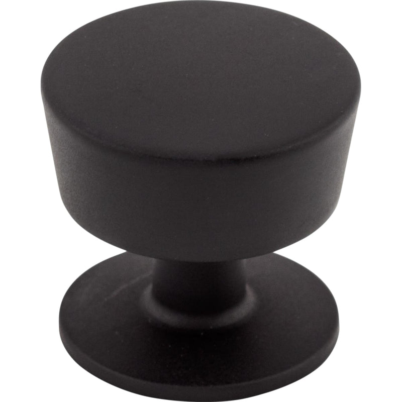 Top Knobs - M1123 - Essex 1-3/16 Inch Mushroom Cabinet Knob from the Nouveau III Collection in Flat Black